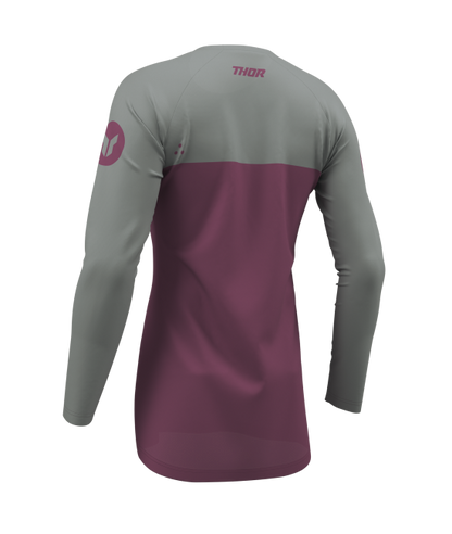Дамско мотокрос джърси THOR RIDEMODE MENACE PURPLE/GRAY