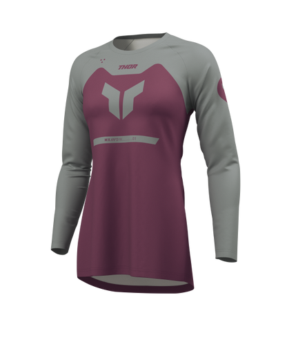 Дамско мотокрос джърси THOR RIDEMODE MENACE PURPLE/GRAY