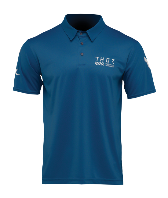 Мото тениска THOR POLO CORPO STORM BLUE