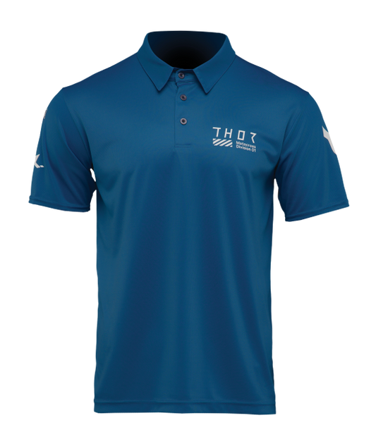 Мото тениска THOR POLO CORPO STORM BLUE