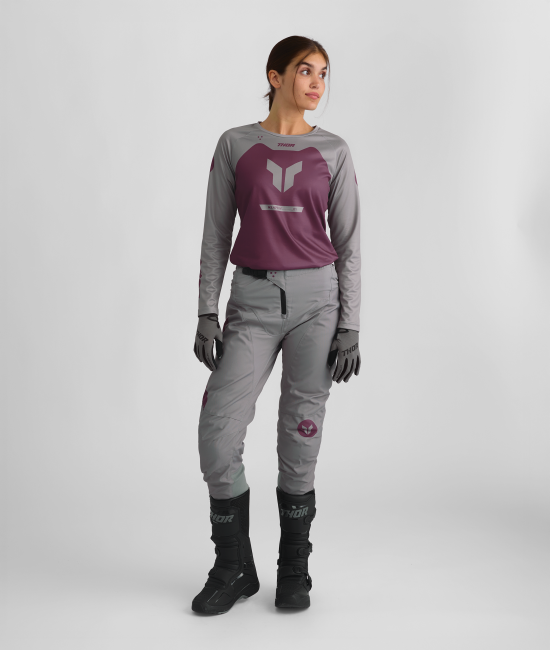 Дамско мотокрос джърси THOR RIDEMODE MENACE PURPLE/GRAY