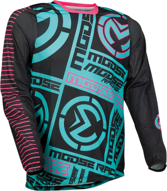 Мотокрос блуза MOOSE RACING SAHARA TEAL/PINK/BLACK