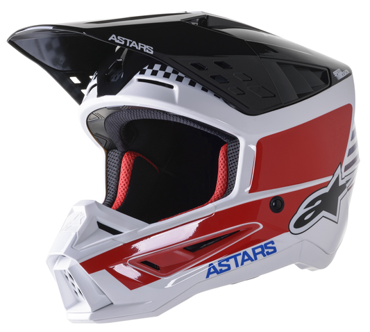 Мотокрос каска ALPINESTARS SM5 SPEED WHITE/RED