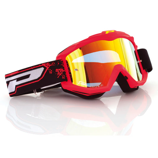 Мотокрос очила PROGRIP 3200 MIRROR RED/YELLOW