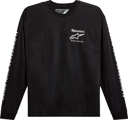 Мото тениска ALPINESTARS TEE LS AUTHENTIC WorldWide BLACK