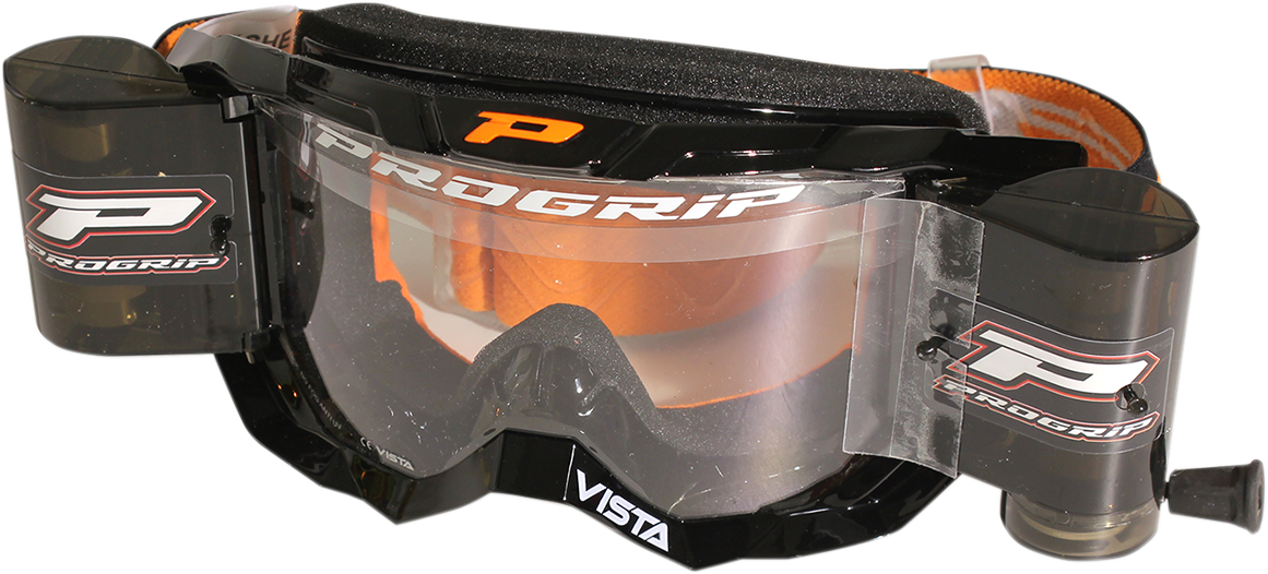 Мотокрос очила PROGRIP 3303 Vista BLACK Roll-Off SYSTEM