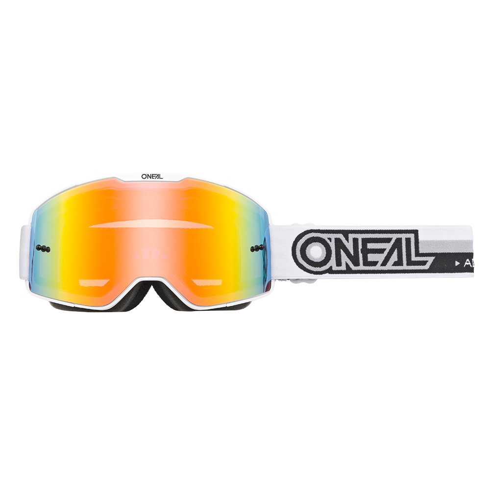 Мотокрос очила B-20 PROXY WHITE/BLACK - RADIUM RED
