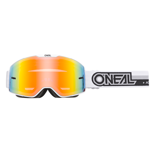 Мотокрос очила B-20 PROXY WHITE/BLACK - RADIUM RED