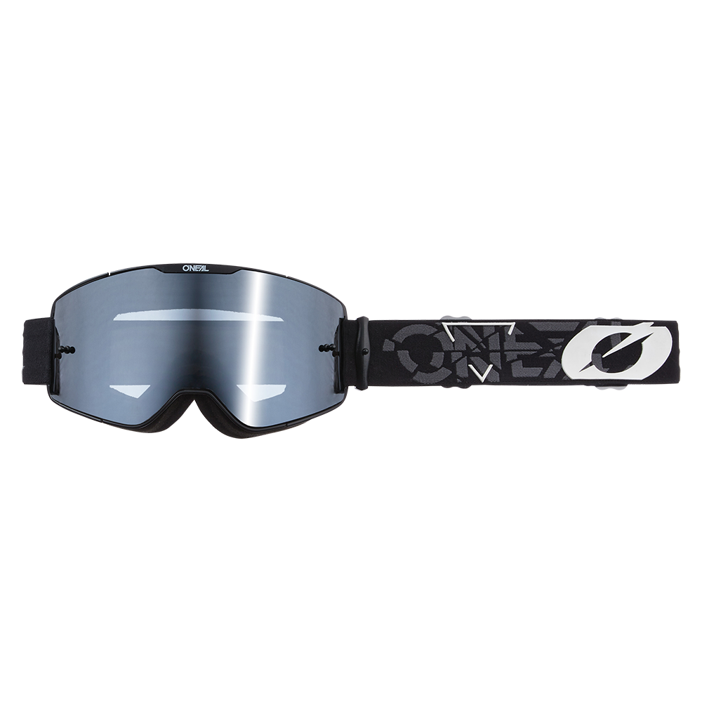Мотокрос очила B-20 STRAIN V.22 BLACK/WHITE-SILVER MIRROR