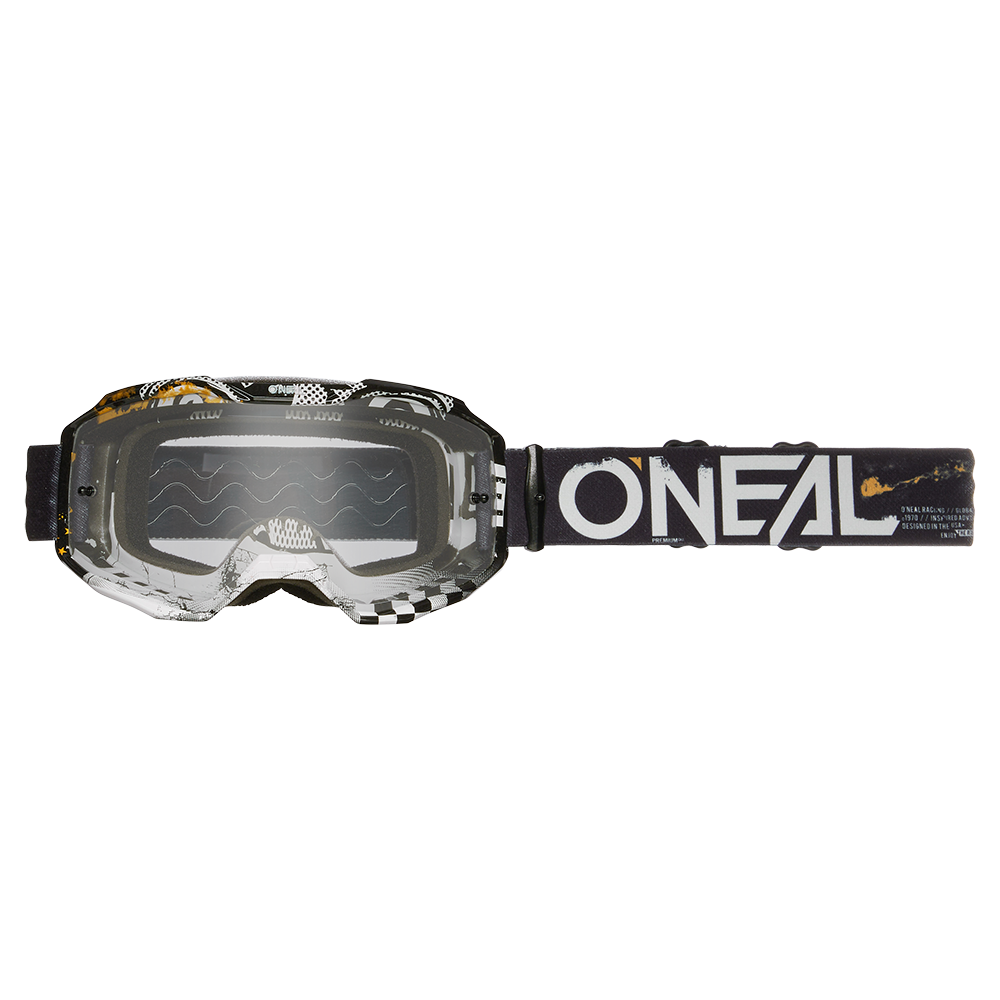 Мотокрос очила O'NEAL B-10 ATTACK BLACK/WHITE - CLEAR V.24
