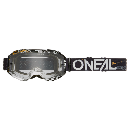Мотокрос очила O'NEAL B-10 ATTACK BLACK/WHITE - CLEAR V.24