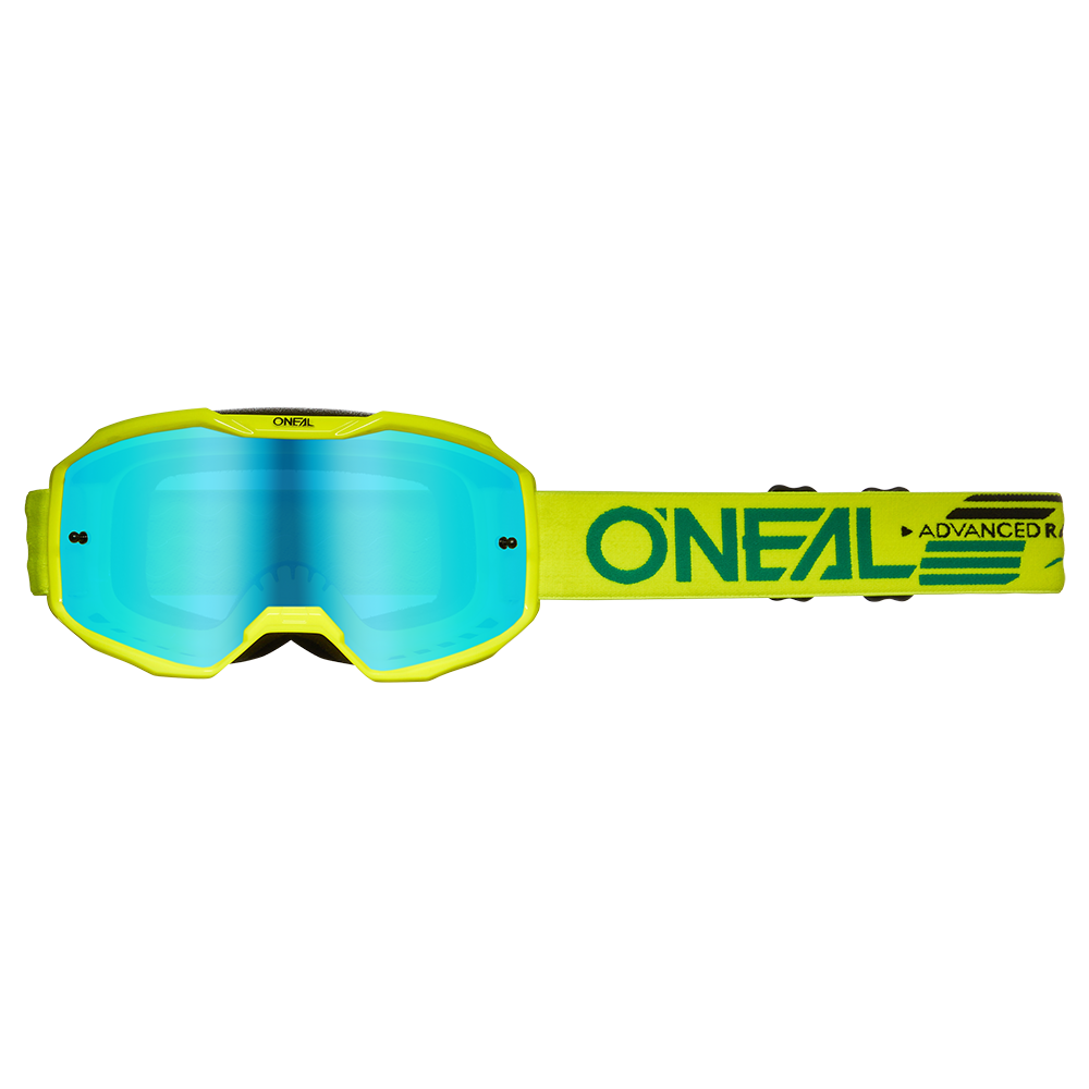 Мотокрос очила O'NEAL B-10 SOLID NEON YELLOW - RADIUM BLUE V.24
