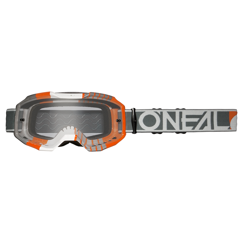 Мотокрос очила O'NEAL B-10 DUPLEX WHITE/GRAY/ORANGE - CLEAR V.24