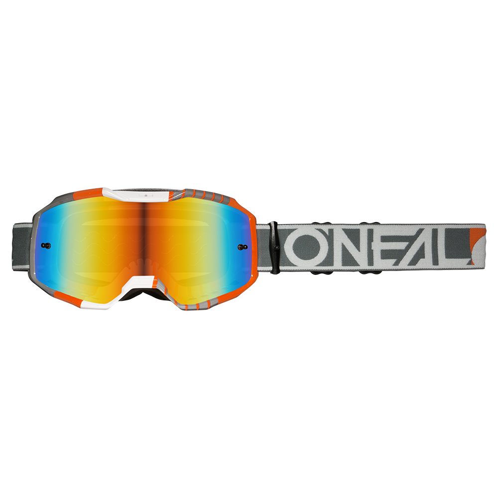 Мотокрос очила O'NEAL B-10 DUPLEX WHITE/GRAY/ORANGE - RADIUM RED V.24