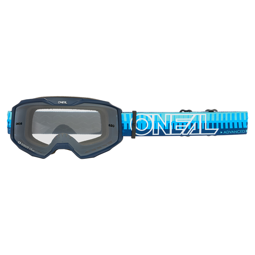 Мотокрос очила O'NEAL B-10 STRIPED BLUE/BLUE - CLEAR V.26