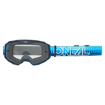 Мотокрос очила O'NEAL B-10 STRIPED BLUE/BLUE - CLEAR V.26