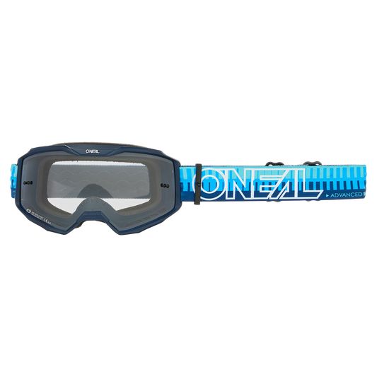 Мотокрос очила O'NEAL B-10 STRIPED BLUE/BLUE - CLEAR V.26