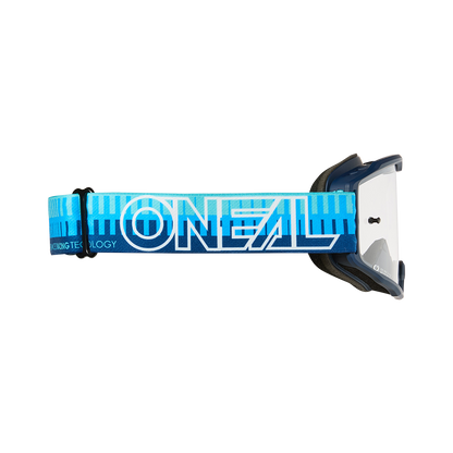 Мотокрос очила O'NEAL B-10 STRIPED BLUE/BLUE - CLEAR V.26