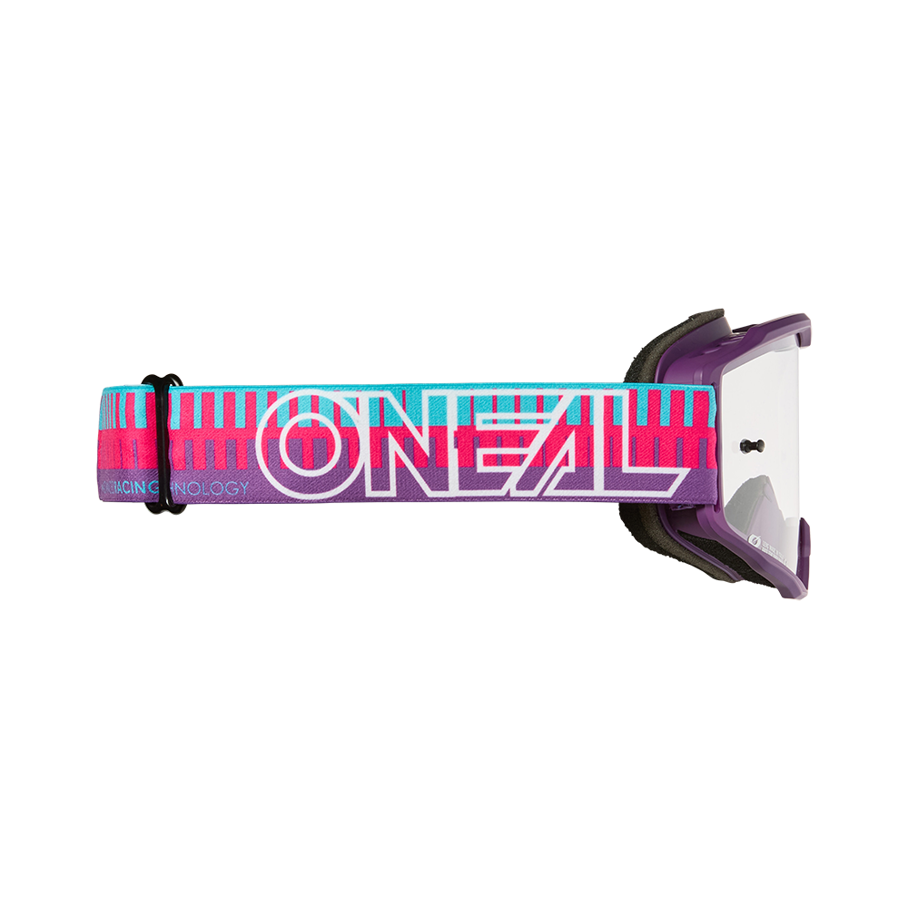 Мотокрос очила O'NEAL B-10 STRIPED PINK/PURPLE - CLEAR V.26