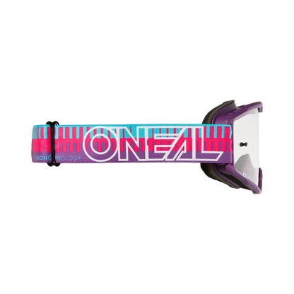 Мотокрос очила O'NEAL B-10 STRIPED PINK/PURPLE - CLEAR V.26