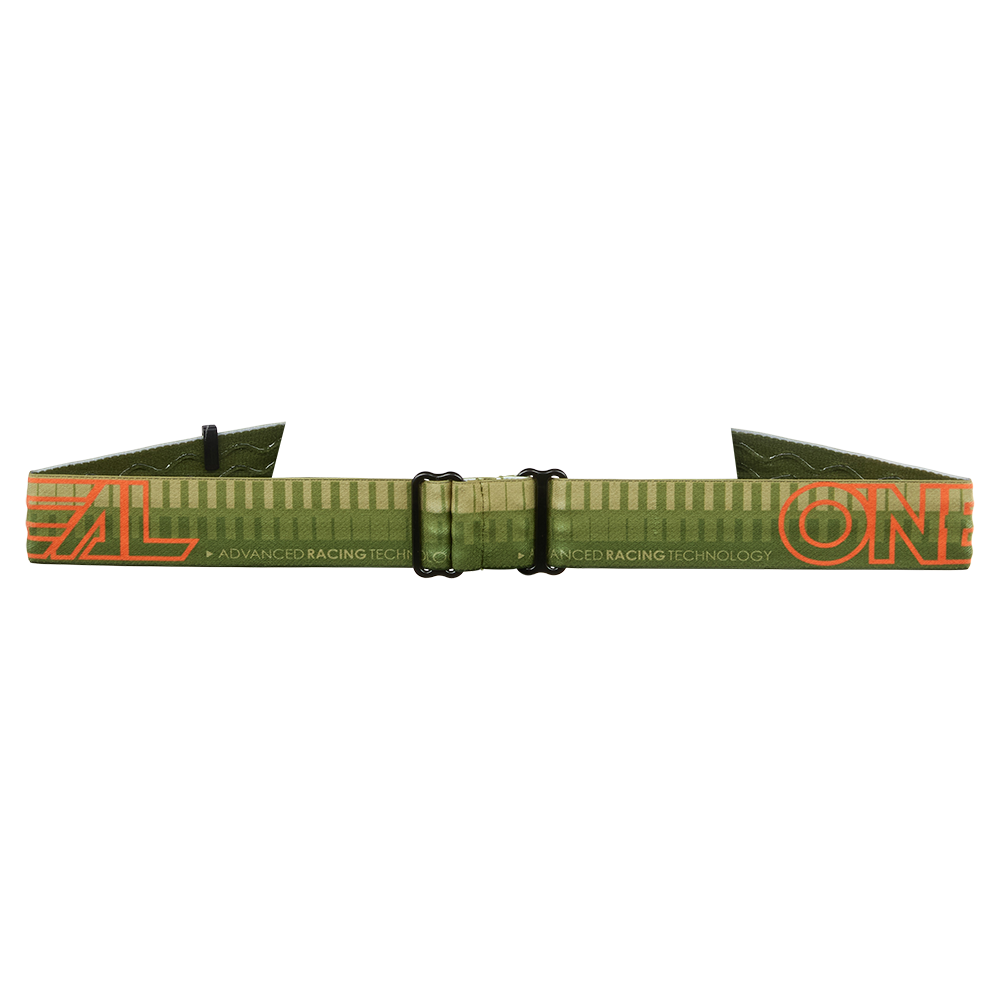 Мотокрос очила O'NEAL B-10 STRIPED GREEN/ORANGE - CLEAR V.26
