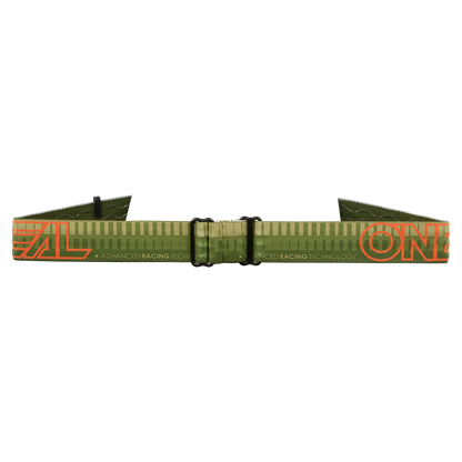 Мотокрос очила O'NEAL B-10 STRIPED GREEN/ORANGE - CLEAR V.26