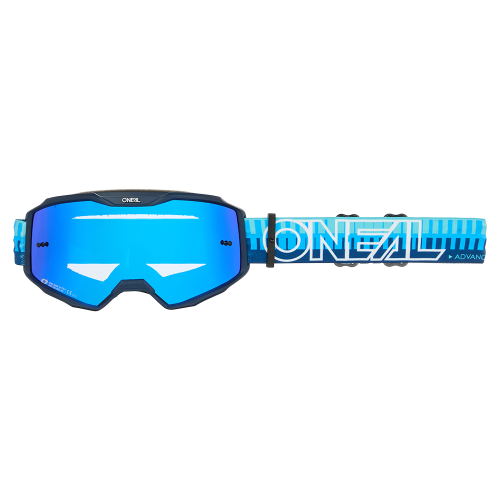 Мотокрос очила O'NEAL B-10 STRIPED BLUE/BLUE - RADIUM BLUE V.26