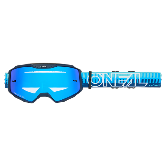 Мотокрос очила O'NEAL B-10 STRIPED BLUE/BLUE - RADIUM BLUE V.26