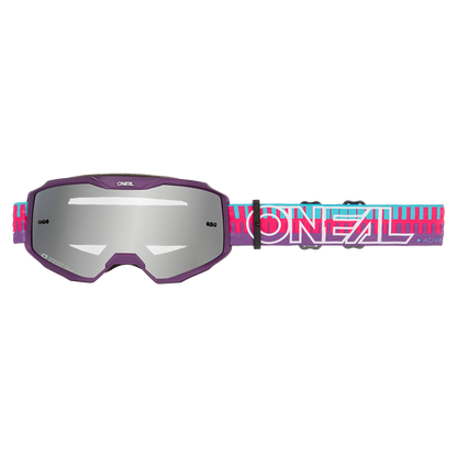 Детски крос очила O'NEAL B-10 STRIPED PINK/PURPLE - SILVER MIRROR V.26