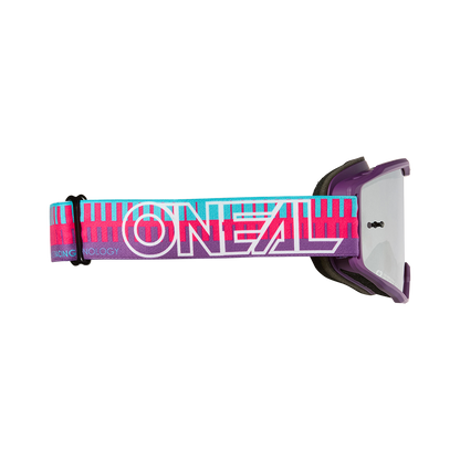Детски крос очила O'NEAL B-10 STRIPED PINK/PURPLE - SILVER MIRROR V.26