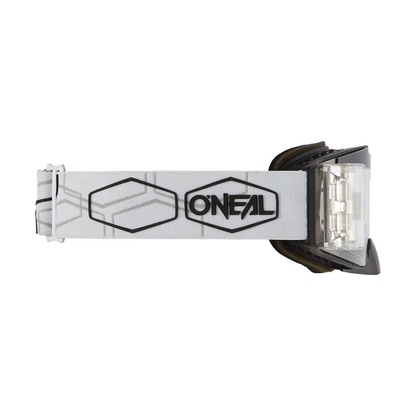 Мотокрос очила O`NEAL B-30 ROLL OFF HEXX V.22 BLACK/WHITE - CLEAR