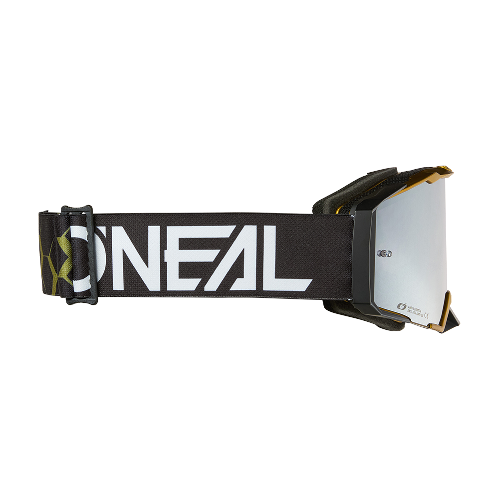 Мотокрос очила O'NEAL B-33 HEXA BLACK/GOLD - SILVER MIRROR V.26