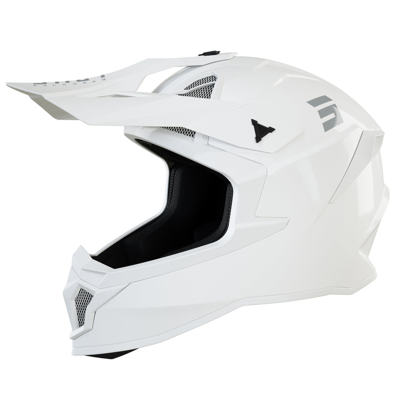 Мотокрос каска SHOT Lite Solid White Glossy 2.0