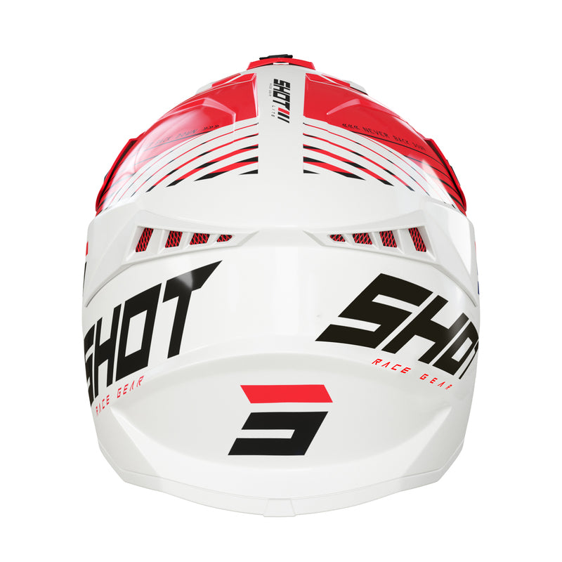 Мотокрос каска SHOT Lite Fury White Red Glossy