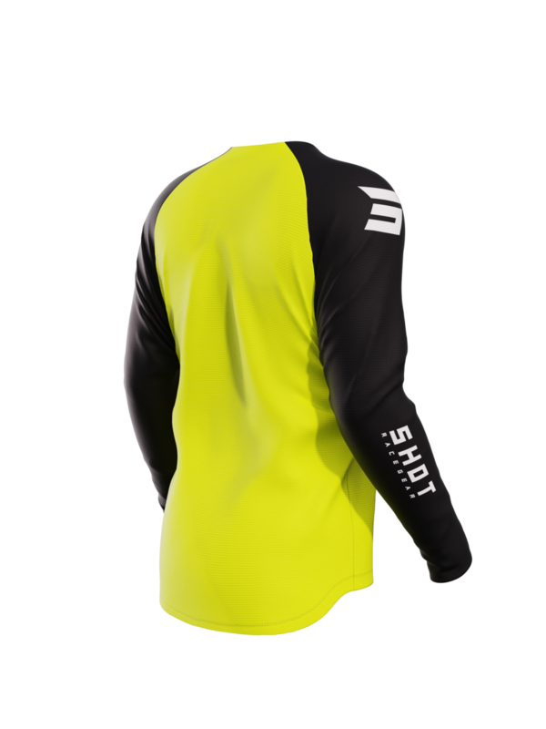 Детско мотокрос джърси SHOT Raw Escape Neon Yellow