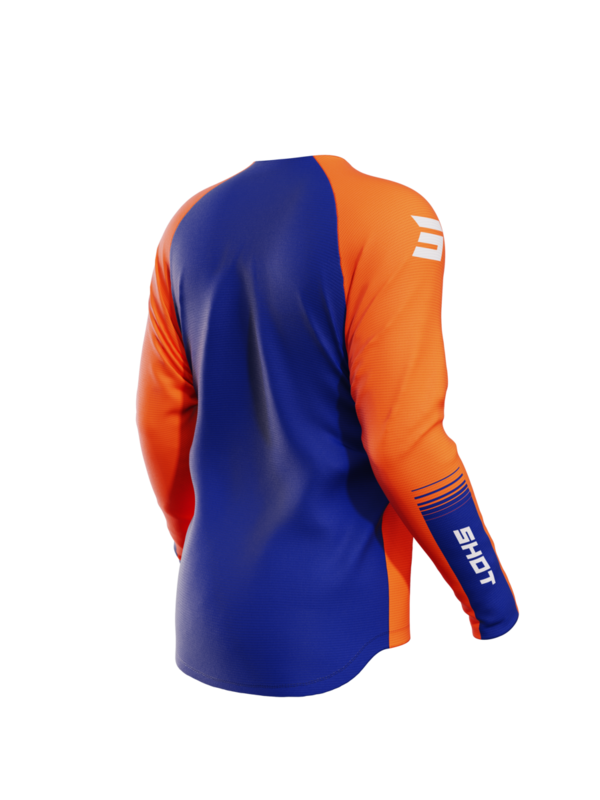 Детско мотокрос джърси SHOT Raw Tracer Neon Orange