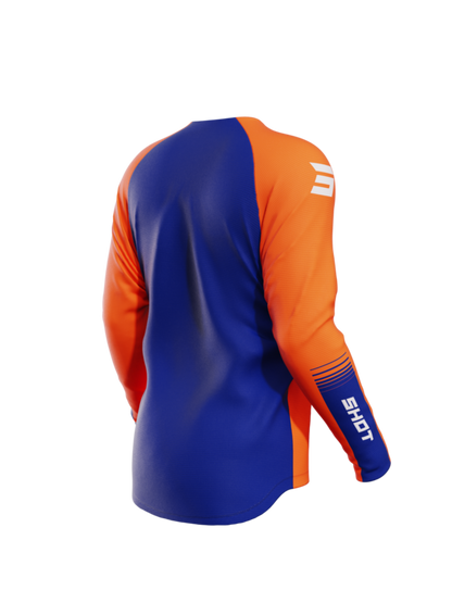 Детско мотокрос джърси SHOT Raw Tracer Neon Orange