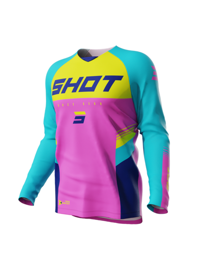 Детско мотокрос джърси SHOT Raw Tracer Pink