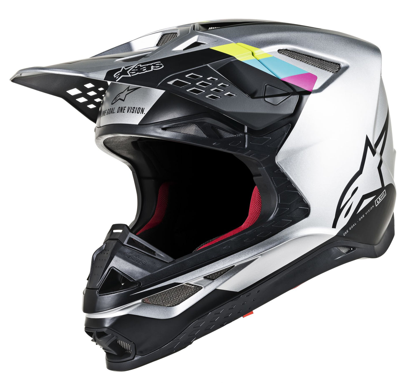 Мотокрос каска ALPINESTARS SM8 Contact MX SILVER/BLACK