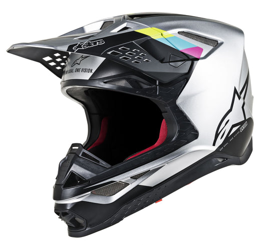 Мотокрос каска ALPINESTARS SM8 Contact MX SILVER/BLACK
