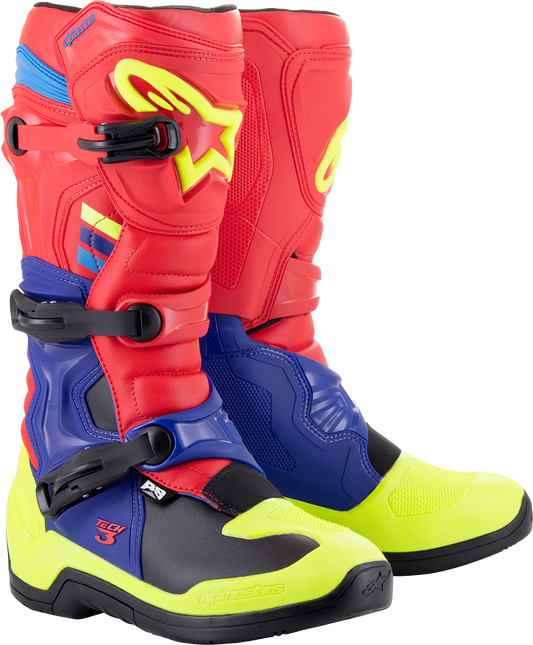 Мотокрос ботуши ALPINESTARS TECH 3 RED/BLUE/YELLOW