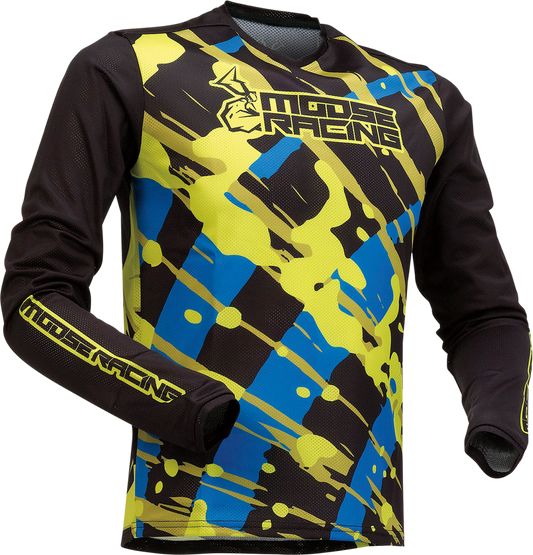 Детска блуза MOOSE RACING AGROID MESH BLACK/HI-VIZ