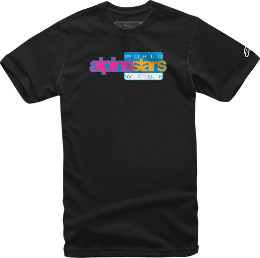 Мото тениска ALPINESTARS TEE WORLD WIDE BLACK