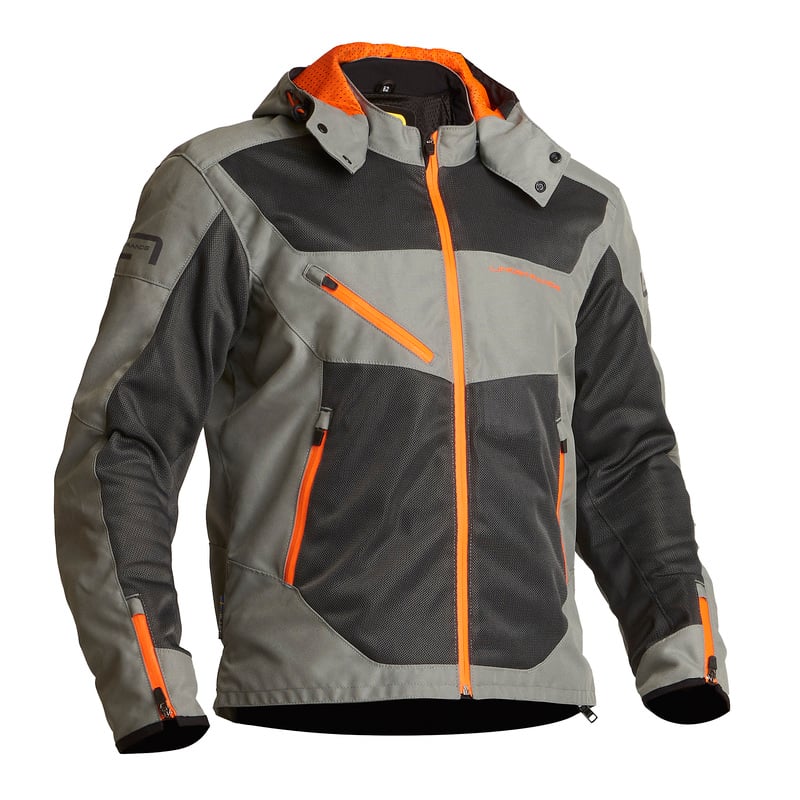 Текстилно мото яке Lindstrands Rexbo Grey/orange