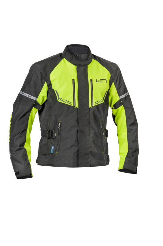 Текстилно мото яке Lindstrands Lomsen Black/HV yellow