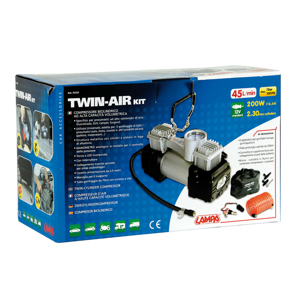 Компресор двуцилиндров Twin-Air Kit 12V - 200W - 72157