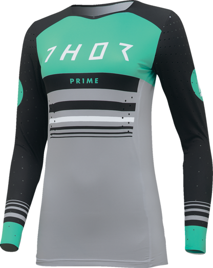 Дамско мотокрос джърси THOR PRIME BLAZE BLACK/TEAL