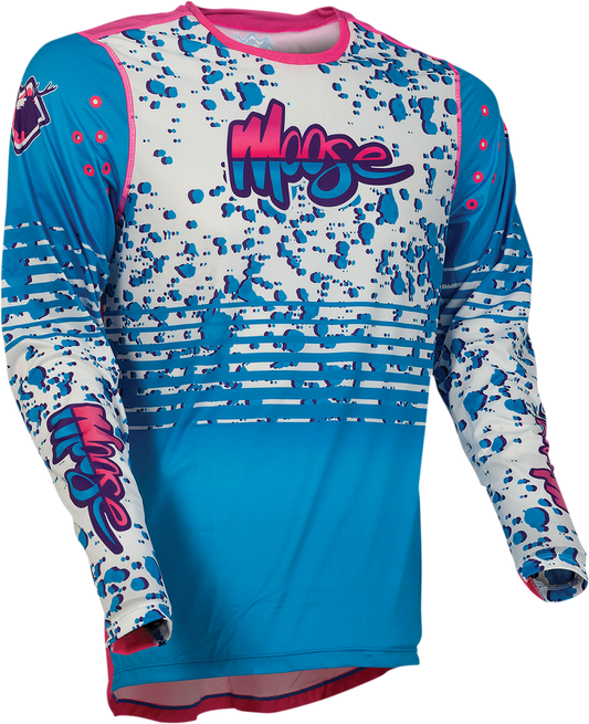 Мотокрос блуза MOOSE RACING AGROID WHITE/PINK/BLUE