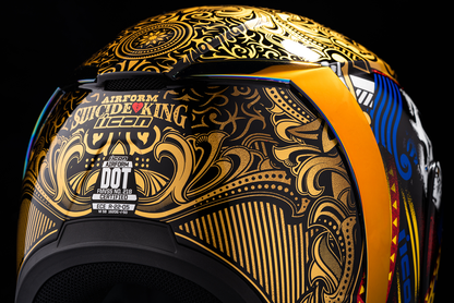 Каска ICON AIRFORM SUICIDE KING GOLD