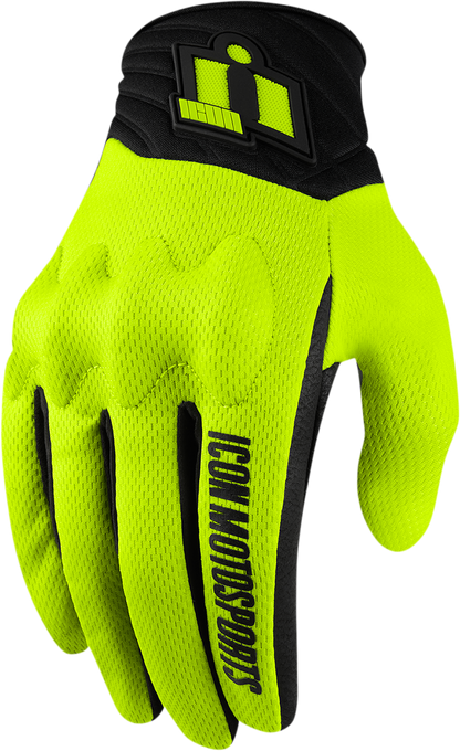 Текстилни мото ръкавици ICON ANTHEM 2 - HI-VIZ